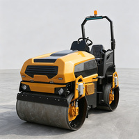 Compacteur routier vibrant diesel OEM de 1,5 tonne à double tambour pour la construction de chaussées en asphalte