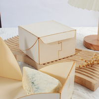 Boîte à gâteau jetable biodégradable en bois pour emporter, boîte à fromage, boîte à tiramisu, boîte à dessert, boîte à pâtisserie, boîte à brownie, boîte à en-cas, emballage alimentaire, boîte cadeau