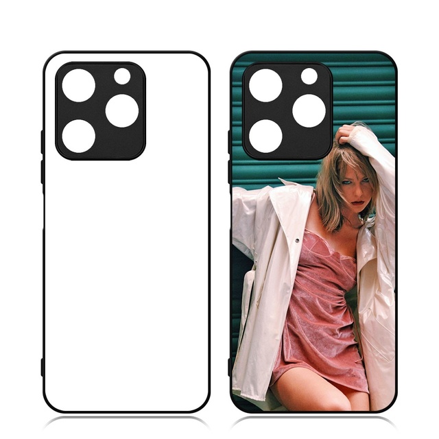 TPU +PC Aluminum Sheet White Blank DIY 2d Sublimation Phone Case for Itel A70 4G A50 S23 S24 P40 Plus RS4 4G