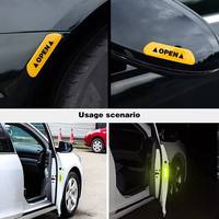 Autocollant réfléchissant haute visibilité pour porte de voiture, avertissement de sécurité anti-collision, personnalisé, micro-prisme PVC, décalcomanies de nuit pour ouverture de porte