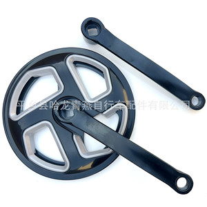 Juego de bielas para bicicleta de montaña, 165 mm, hueco, de aleación, con plato de 24-32T - Product Image 3