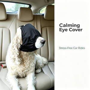 Dog Muzzle Adjustable Dog Calming Blindfold Blackout Dog <b>Eye</b> Cover Car Sickness Light Blocking Pet Calming <b>Mask</b> Reduce Anxiety - Product Image 4