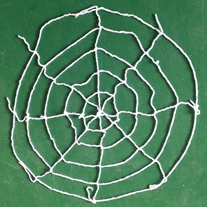 1.5 <span class=keywords><strong>M</strong></span> spider web bulat pesta Halloween, properti laba-laba, festival hantu bar dekorasi rumah hantu jaring putih mewah bulat jaring laba-laba - Product Image 3