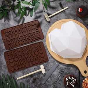 Moldes de Silicona Creativos para Chocolate, Juego de Moldes para Pastel de Varias Piezas, Moldes para Postres con Forma de Corazón de Diamante - Product Image 2