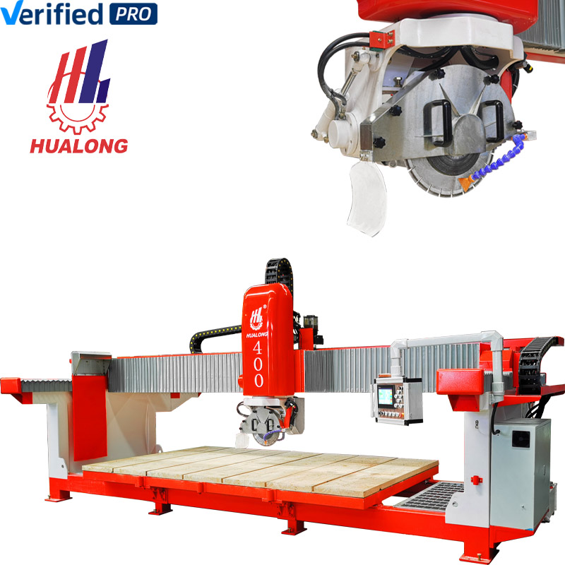 HUALONG Hlsq-400s Miter Bridge Saw - Efficient Stone Cutting