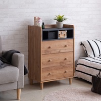 Meuble de rangement personnalisé minimaliste pour chambre à coucher, appartement, commode, étagères, origine Vietnam, modèle TZ-F203DN, panneau PB + MDF