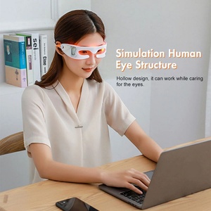 Masque de luminothérapie rouge en gros pour les yeux, anti-rides et anti-poches, avec masseur vibrant apaisant - Product Image 4