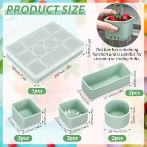 Custom Kids Lunch Box School <b>Snack</b> <b>Container</b> Portable Silicone Multi-Compartment Leak Proof BPA Free Large Capacity Travel Box - Product Image 2