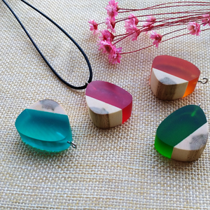 NE-14424, индивидуальное художественное ожерелье, длинная цепочка на свитер, бутик, деревянное ожерелье из смолы, оптовая продажа - Product Image 6