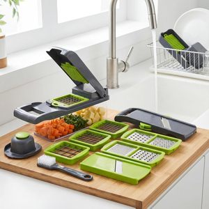 เครื่องหั่นผักคุณภาพสูง FBA ฟรี 16-in-1 เครื่องหั่นผักอเนกประสงค์ หั่นหัวหอม แครอท เครื่องสไลด์ผัก - Product Image 6