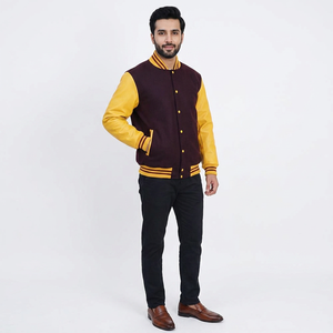 Customized Logo Printing Wholesale Varsity <b>Jackets</b> Breathable Crew Neck Collar Full Sleeves College <b>Baseball</b> <b>Jacket</b> <b>For</b> <b>Men</b> - Product Image 1