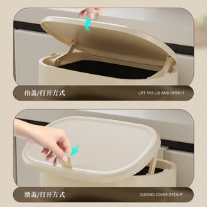 Poubelle de cuisine au design chat mignon, ronde avec couvercle, style vintage, pour la maison et la chambre - Product Image 4