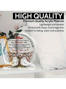 [2D Flat] Heartfelt Acrylic Mom Appreciation Plaque - Meaningful Desk Decor <strong>Gift</strong> for Mother, Bonus , <strong>Stepmom</strong>, Mother-In-Law - No - Product Image 4