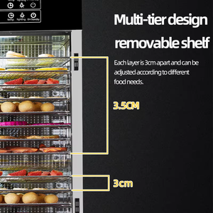 32-bakjes commerciële digitale besturing vleesdroger met 2 droogkasten voor fruit- en groenteverwerking - Product Image 2