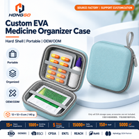 Étui de rangement pour médicaments en EVA imperméable à coque rigide avec logo personnalisé, intérieur ajusté avec précision, design portable