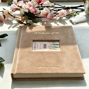 Livre d'or de mariage en petite édition, album photo 4x6 pouces, couverture en velours doux, scrapbook double face pour les démarreurs de marques en ligne - Product Image 3