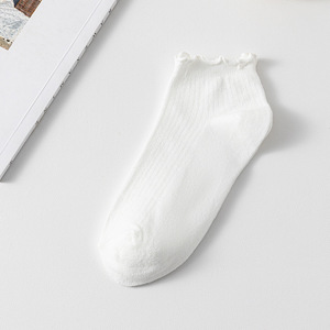 Chaussettes courtes <span class=keywords><strong>pour</strong></span> femmes à volants fins à la mode à la <span class=keywords><strong>cheville</strong></span> de couleur bonbon solide bon marché <span class=keywords><strong>pour</strong></span> l'été - Product Image 4