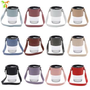 Porte-bouteille d'eau en similicuir à bandoulière, livraison rapide - Cadeau promotionnel portable et tendance pour mariages, événements et utilisation en extérieur - Product Image 3