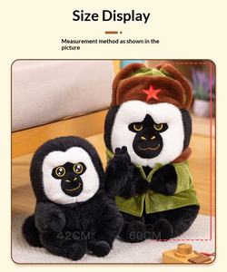 Peluche Saite White Mian Monkey, bambola simpatica a forma di piccola scimmia, cuscino, regalo di compleanno per bambine e bambini - Product Image 6