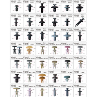 Clips et attaches de voiture en plastique automatique universel pour pare-chocs, garniture de retenue de poussée, panneau de porte d'aile, trou de carrosserie, tous types