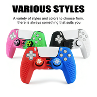 Coque en silicone pour manette PS5, housse de protection antidérapante pour manette PS5, coque intégrale pour manette de jeu, coque de préhension pour jeux