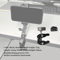 Super Pince en Alliage d'Aluminium avec Adaptateur Griffe Froide et Trous Filetés 1/4" 3/8" à Dégagement Rapide, Polyvalente pour Bras de Trépied et Support de Moniteur