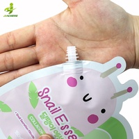 Pochette d'Échantillon d'Emballage Personnalisée Imprimée à Forme Unique avec Bec Verseur pour Cosmétiques et Soins de la Peau en Plastique Feuille
