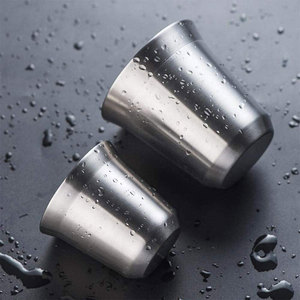 Tazza Espresso resistente al calore da 80ml in <span class=keywords><strong>acciaio</strong></span> inossidabile Eco Friendly tazza di caffè personalizzato in <span class=keywords><strong>acciaio</strong></span> inossidabile tazzine per caffè Espresso piattino - Product Image 5