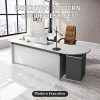Ensemble bureau et chaise de direction en MDF de niveau E1, design moderne et épuré, usage commercial
