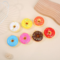 Jouet anti-stress en PU à rebond lent, simulé, en forme de donut de 7 cm, modèle de gâteau, ornement, accessoire de photographie, pour l'entraînement de la préhension