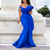 Robe de soirée sirène multicolore sur mesure OEM ODM pour femme, en dentelle perlée à volants, robe de bal, de mariage ou de fête