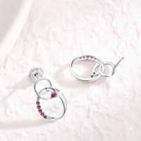 Meistverkaufter 925 Sterling Silber Doppelt Verschlungener Zirkonia Rhodium-Plattierter Damenschmuck Großhandel