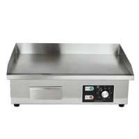 Wajan Listrik 220V Komersial Baja Tahan Karat untuk Restoran, Bisnis Katering, Peralatan Dapur Profesional