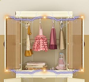 Armoire de rangement pliable domestique moderne 56cm de longueur armoire pour bébé boîtes de rangement pliantes en PP organisateur roues en plastique carré - Product Image 3