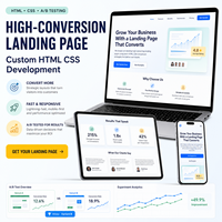 Diseño de Páginas de Atracción de Alta Conversión con HTML, CSS y Pruebas A/B para Campañas de Generación de Clientes Potenciales y Marketing de Crecimiento Empresarial