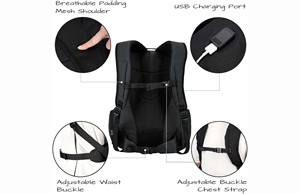Mochila Impermeable para Patineta de Alta Calidad con Compartimento para Portátil, Logotipo Personalizado OEM/ODM, Bolsa de Viaje para Gimnasio - Product Image 3