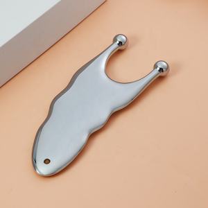 Strumento di massaggio del corpo di grandi dimensioni per la cura della pelle del viso in lega di zinco metallo Gua Sha raschietto - Product Image 3
