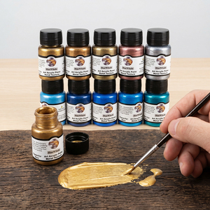 Pintura Acrílica Metálica de Acabado Liso, Pigmento Universal <span class=keywords><strong>para</strong></span> Artistas, Colorante <span class=keywords><strong>para</strong></span> Dibujo Diario - Product Image 1