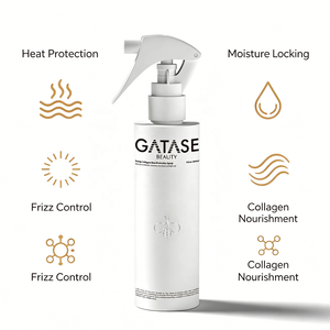 Crème de protection thermique au collagène et au miel végétal |   Protecteur thermique nourrissant pour cheveux jusqu'à 450°F |   Formule 2-en-1 |   Vente en gros OEM - Product Image 2