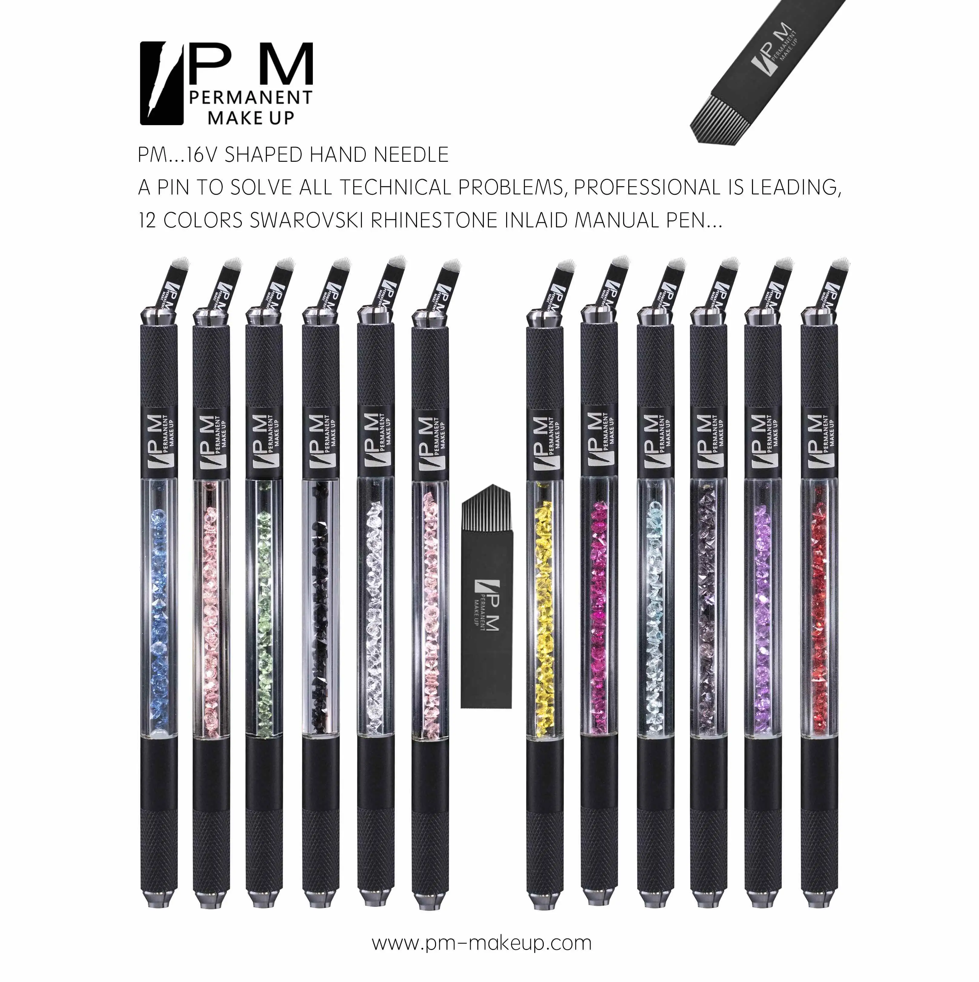 PM Maquillaje permanente Suministros Microblading Manual Tattoo Pen