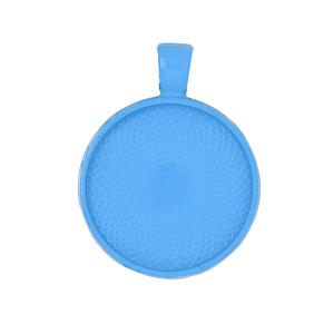 Pendentif rond en alliage coloré de 25 mm, dix couleurs, base en alliage, accessoire de porte-clés DIY - Product Image 4