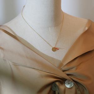 Collier porte-bonheur en acier inoxydable avec nœud de corde chinois et pièce de monnaie gravée, <span class=keywords><strong>pour</strong></span> femme, <span class=keywords><strong>amie</strong></span>, amulette porte-bonheur, cadeaux de vœux. - Product Image 6