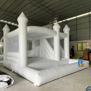 Brincolín Inflable Comercial Blanco <span class=keywords><strong>con</strong></span> <span class=keywords><strong>Piscina</strong></span> <span class=keywords><strong>de</strong></span> Pelotas <span class=keywords><strong>para</strong></span> <span class=keywords><strong>Alquiler</strong></span> en Fiestas y Bodas - Product Image 3