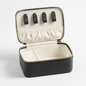 Estuches de joyería de viaje de calidad superior LOGOTIPO personalizado de cuero Organizador de almacenamiento de joyería portátil Estuche de viaje de cuero - Product Image 6