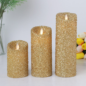 Faux bougies <span class=keywords><strong>LED</strong></span> scintillantes et scintillantes, avec télécommande, à piles, cire 3D, véritable flamme, ensemble de bougies - Product Image 3