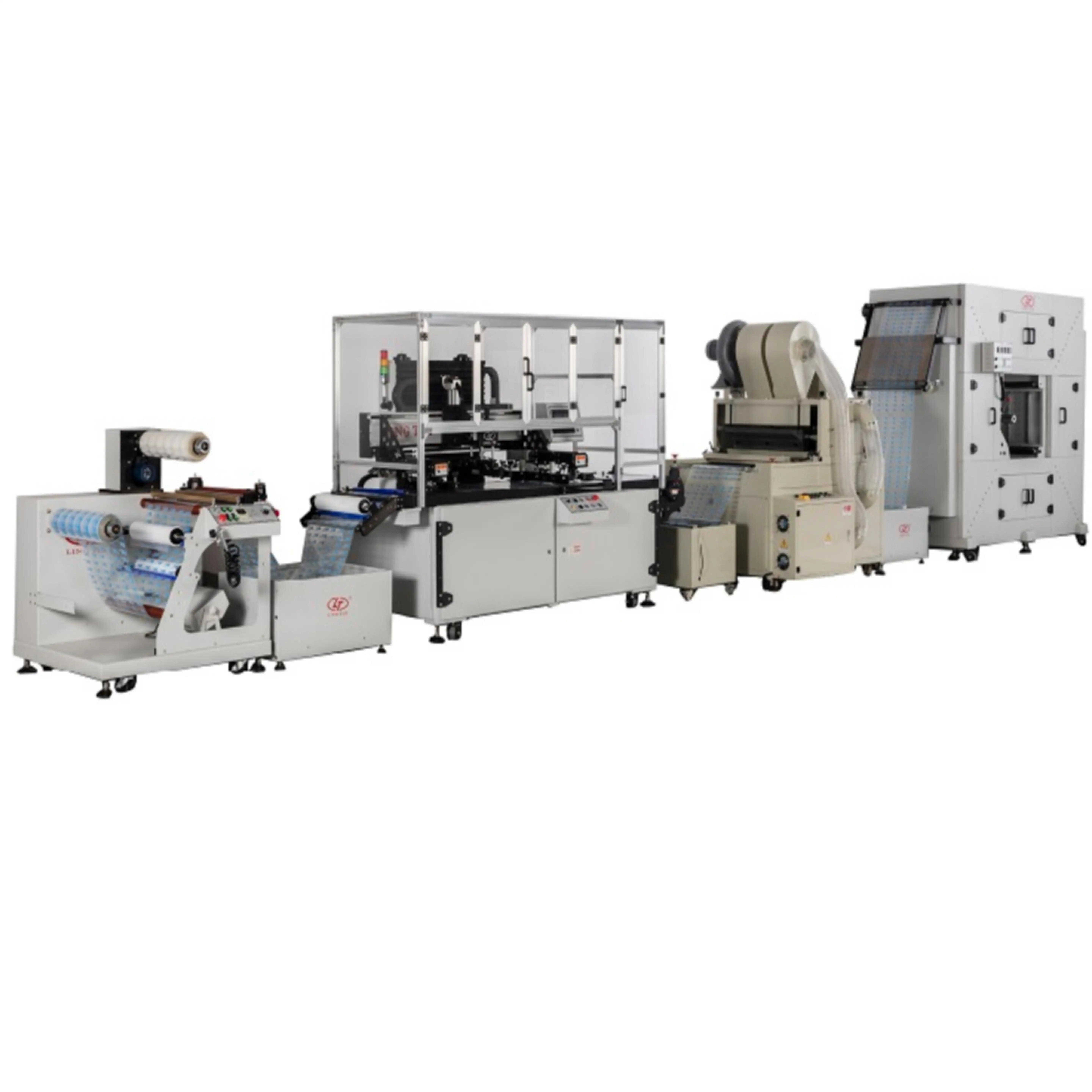 Máquina de impresión de pantalla de seda, Rollo automático para impresión de etiquetas de transferencia térmica