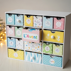 XJY Logo Magnético Personalizado Cajón Regalo Personalizado L <span class=keywords><strong>Avent</strong></span> Vacío Bebé Memoria Calendario de Adviento Caja - Product Image 6