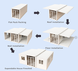 Mobilecottage Deprem Kabini Kontener Jualan Petites Maisons Modernes Préfabriquées, Chambres Préfabriquées Prêtes à l'emploi, Pod de Couchage Extérieur - Product Image 4