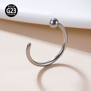 Anneau de nez en titane pour femmes, anneau de nez, Piercing, bijoux de corps, forme ronde, ASTM F136 G23 - Product Image 5