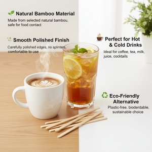 Pengaduk Kopi Bambu untuk Pencampuran Minuman Ramah Lingkungan Pasokan Grosir - Product Image 3
